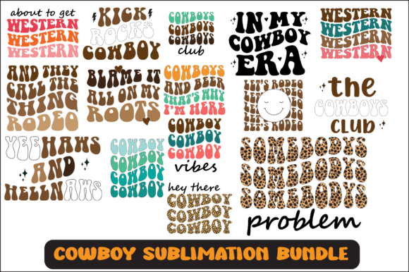 Cowboy SVG Sublimation Design Bundle: Graphics for Crafts & Branding