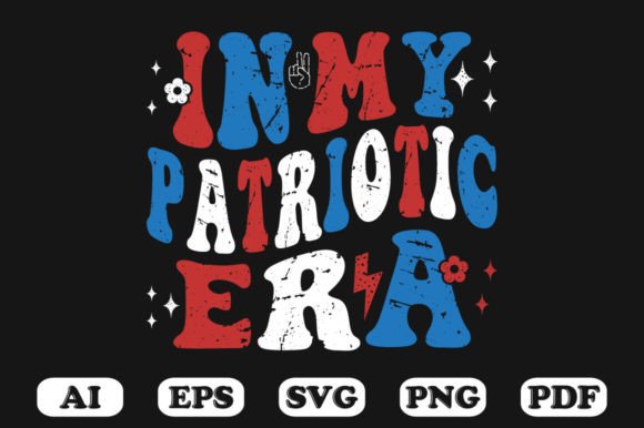 In My Patriotic Era Retro Wavy SVG Graphics