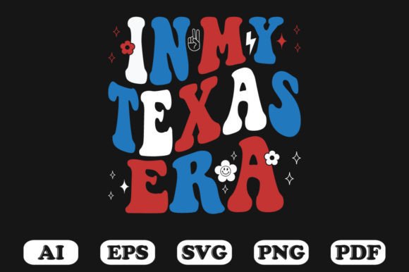 In My Texas Era Retro Wavy SVG: Graphics for Crafts & Branding