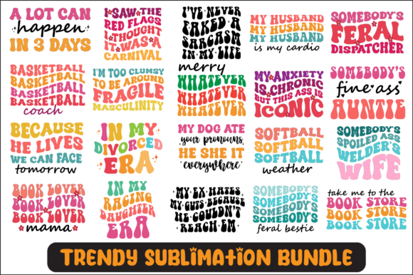Trendy SVG Sublimation Design Bundle: Graphics for Crafts